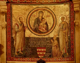 Mosaik in der Apsis mit der Jungfrau und dem Kind, St. Peter und St. Paul